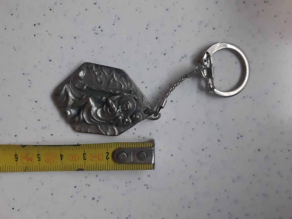 Zawieszka prl stara metal Jan Paweł II droga krzyżowa Kościół vintage