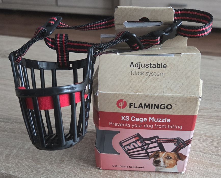 Nowy Kaganiec Flamingo Silas Black xs Nuque 26-37 cm / nos 4x4,5 cm