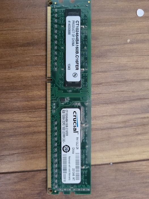 Crucial 8gb ddr 3 1600