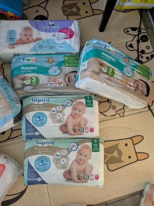 Памперси 2, 3,4,5  pampers, Gugu,fralda