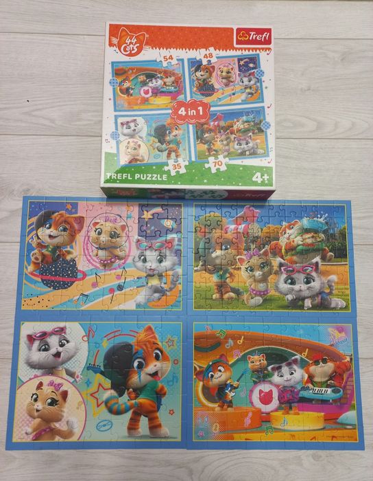 Пазли 44 коти, Свинка Пепа, Щенячий патруль,герої казок