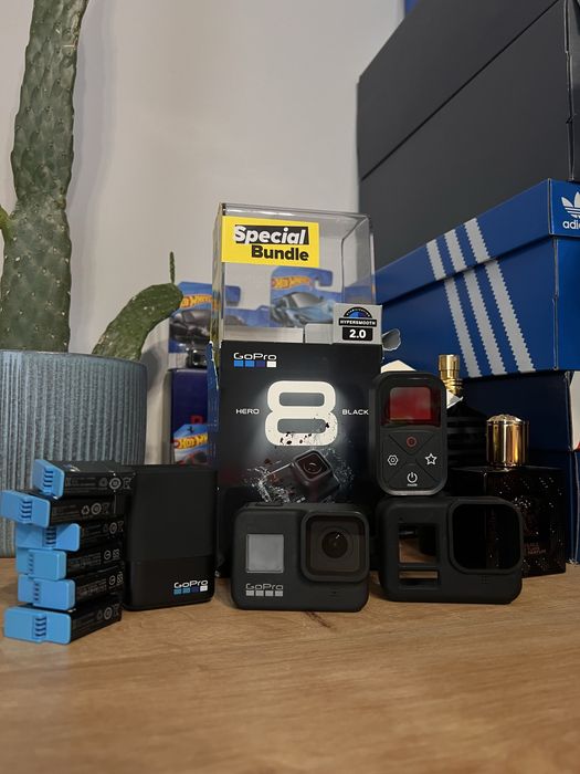 GoPro hero 8 black + pilot + ladowarka + baterie