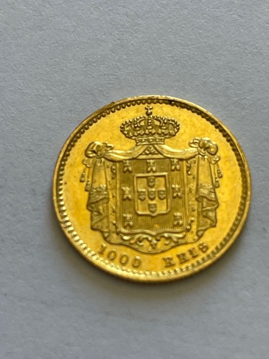 Moeda 1.000 Réis de D. Maria II, 1851, em ouro