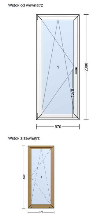 Balkon jednoskrzydłowy