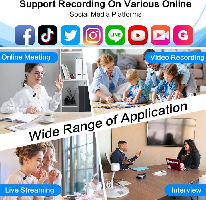 OSA Microfones para 3 Sistemas iPhone - Android - Cameras - Pc