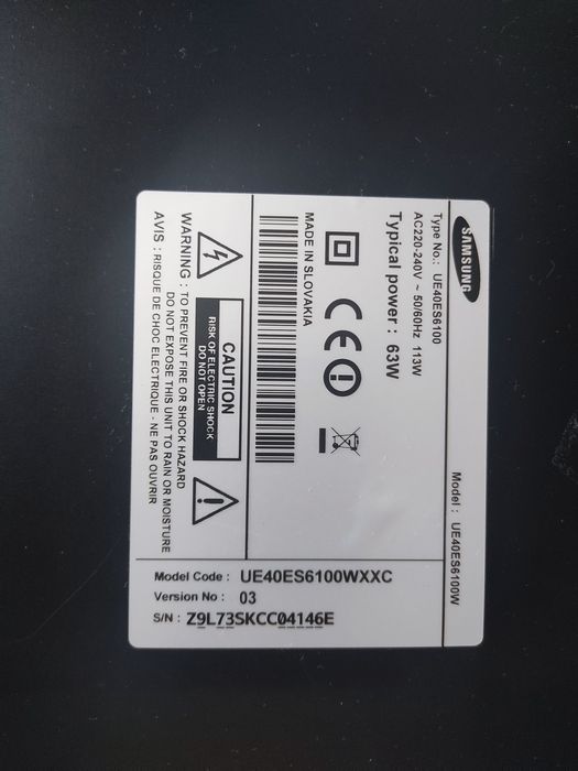 Televisão Samsung UE40ES6100WXXC