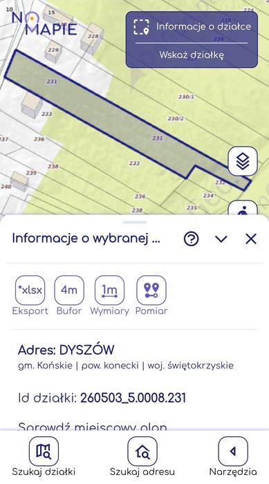 Działka budowlana Dyszów-Końskie dostępne wszystkie media!! - Widok 3