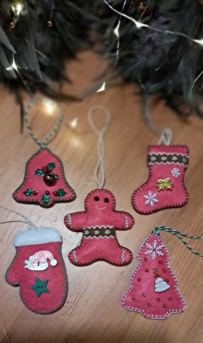 Ozdoby na choinkę, stroik handmade