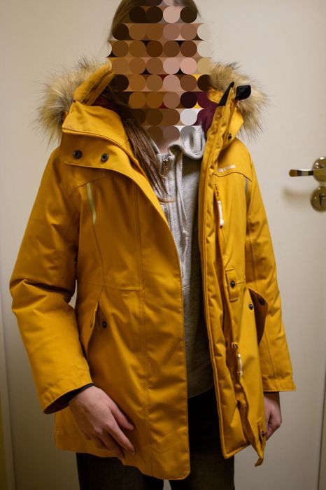 Kurtka zimowa, narciarska, żółta, dla dzieci