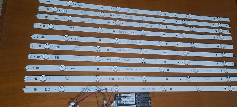 5 Tiras LED para TV LG 65UJ630V /Veja as fotografias