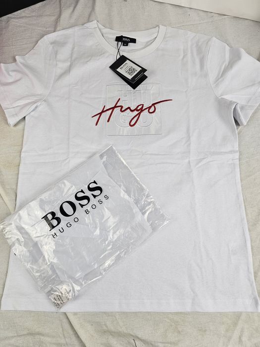 Koszulka męska Hugo Boss kolory biała krótki rękaw premium M-XXXL