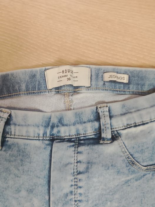 Damskie spodnie jegginsy jeansowe House .r S