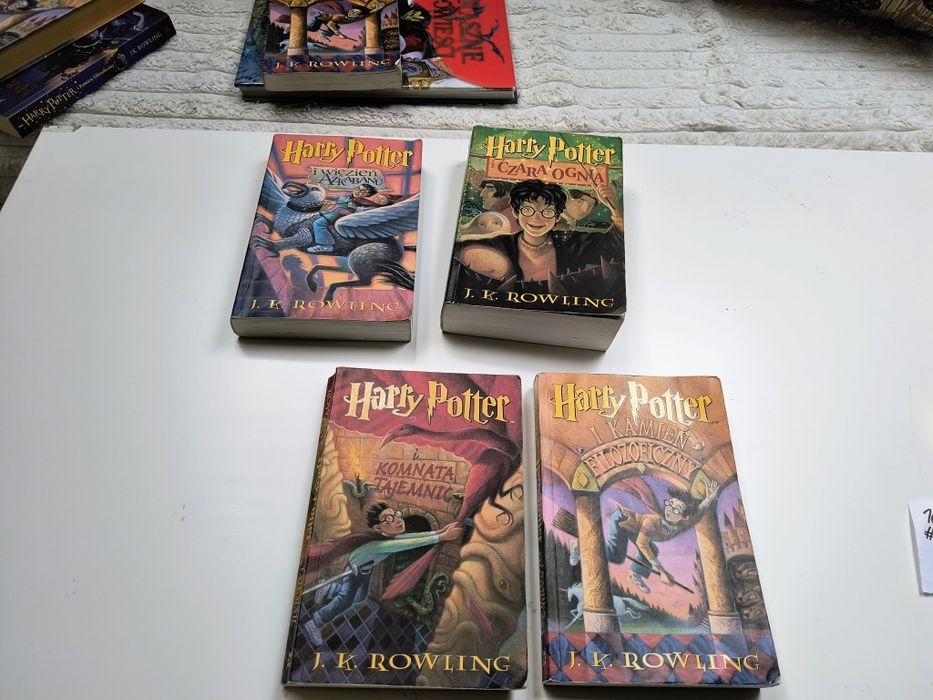 #265 Zestaw książek Harry Potter 1-4 pierwsze wydanie niepoprawione