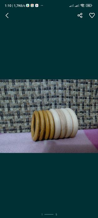 Заготовки для виготовлення сувенірів, кільця для карниза