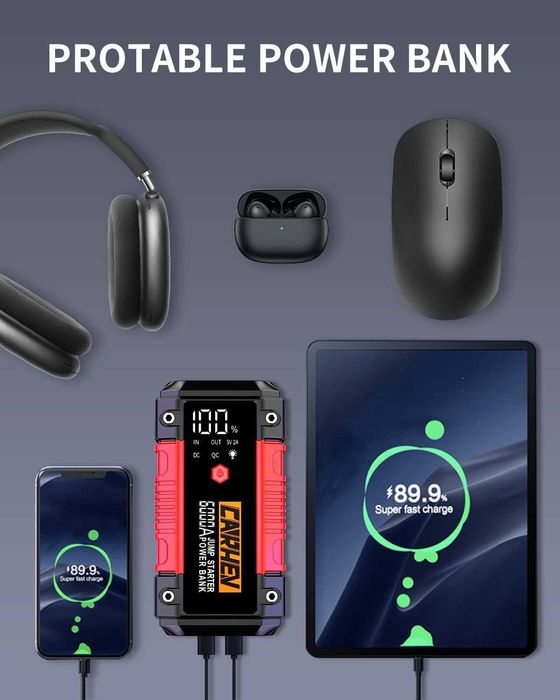 CARHEV JS-05 6000A, 12V wzmacniacz akumulatora samochodowego