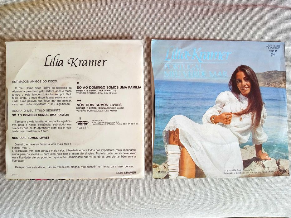 Dois singles de Lilia Kramer em vinil - 3 euros cada ou 5 o par