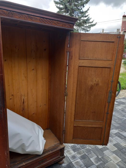 Zabytkowa 100 letnia szafa  antyk   do renowacji - obniżyłem cenę