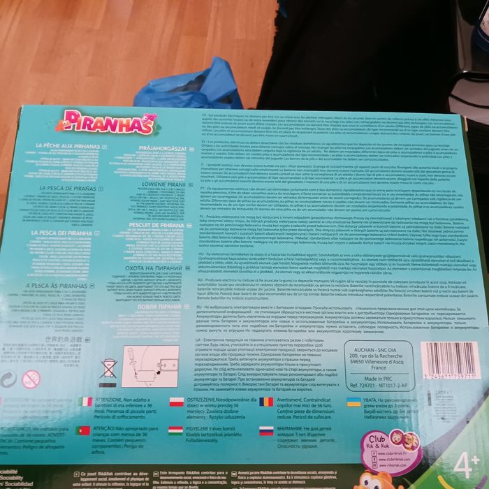 Jogo Pesca Às Piranhas Rik & Rok , Auchan,  4+