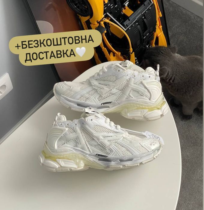 БЕЗ ПРЕДОПЛАТИ‼️Кросівки Balenciaga Runner Graffiti High(Білі),баленсі