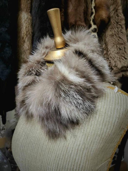 Golas pêlo autêntico Raposa Argente