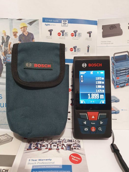 BOSCH GLM 120C dalmierz laserowy z kamerą Nowy 120m Bluetooth