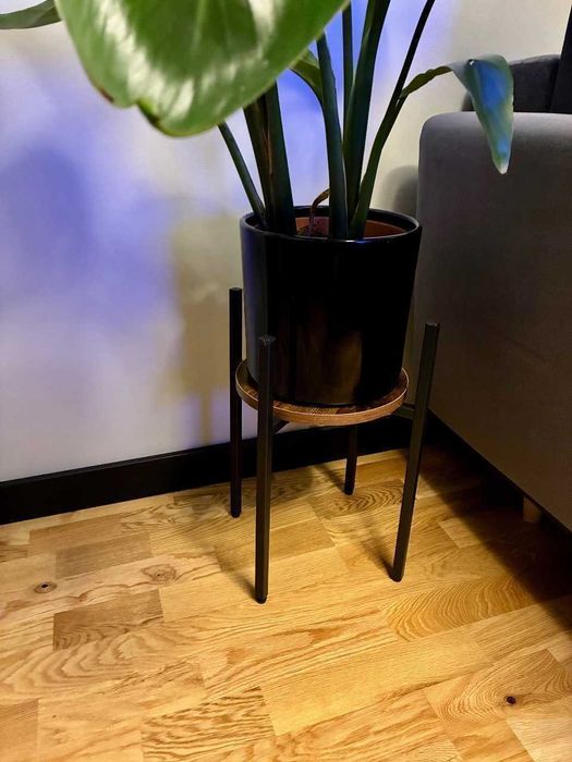 Kwietnik Loft Inspired 41 cm metal drewno industrial