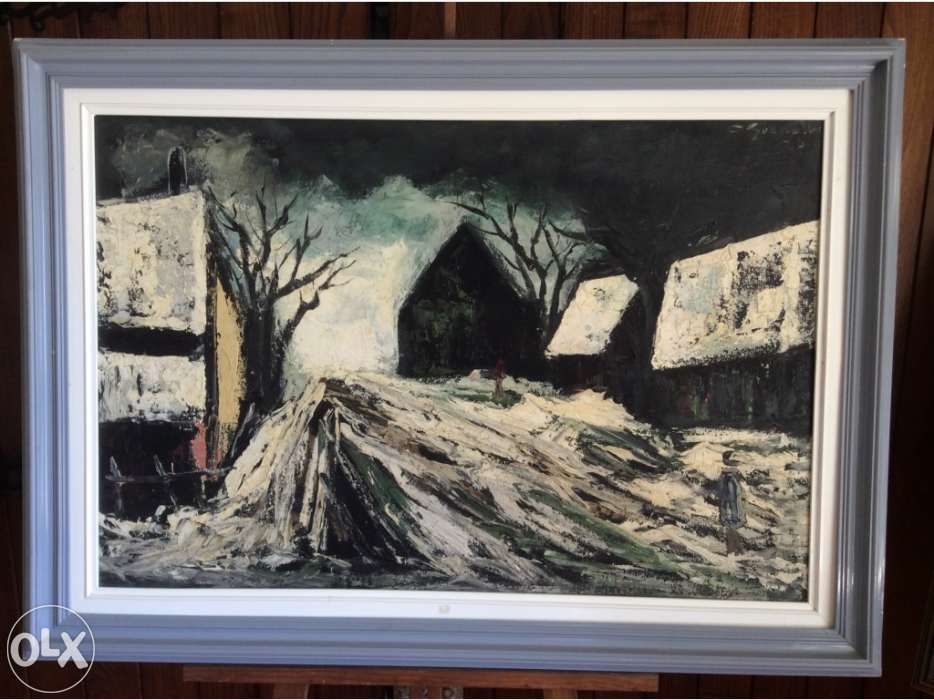 Arte - Óleo O Inverno - autor Hollandes 1939