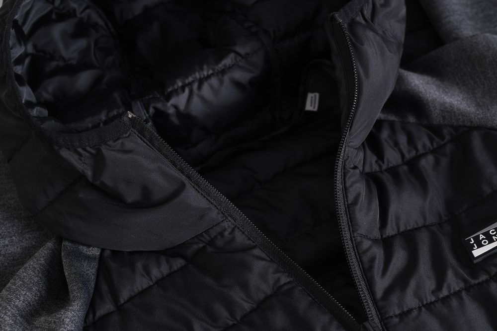 JACK&JONES lekka kurtka męska na zamek z kapturem przejściowa bluza XL
