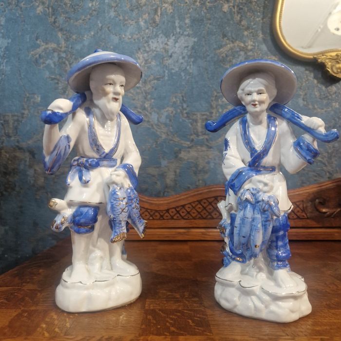 Komplet 2 figurek porcelanowych