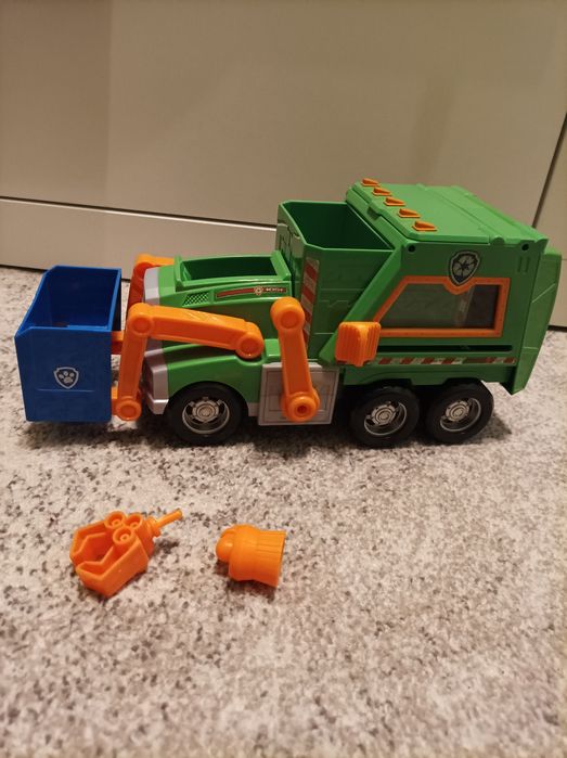 Psi patrol duży wóz do recyklingu śmieciarka Rocky