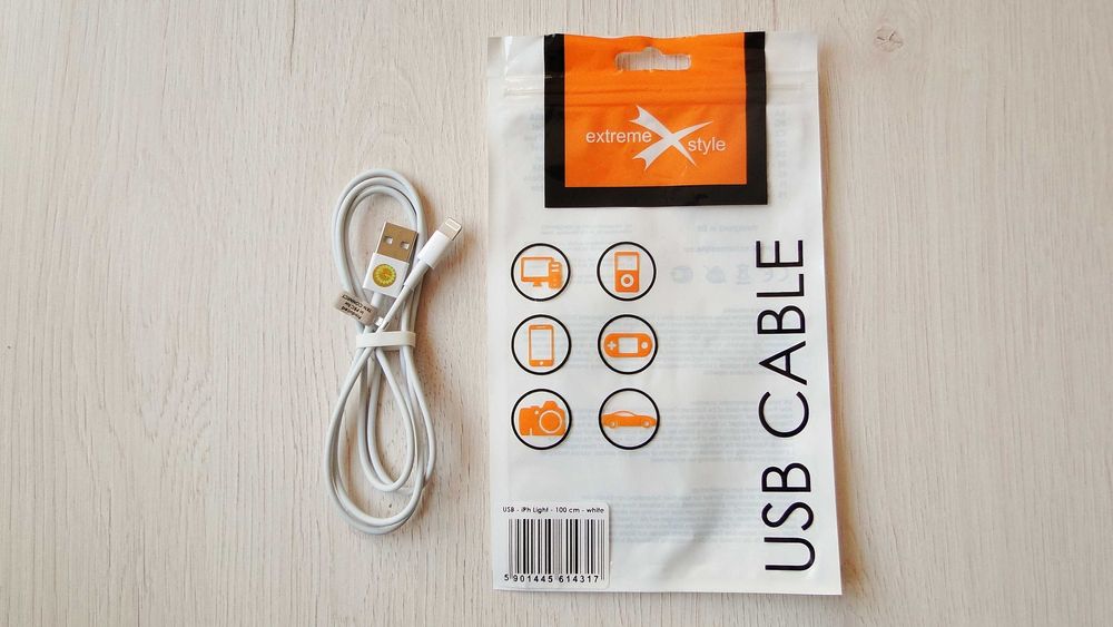 Przewód USB - IPh - 100cm - biały