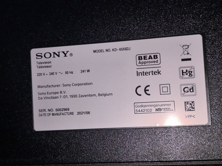 Smart TV Android SONY KD-65X82J