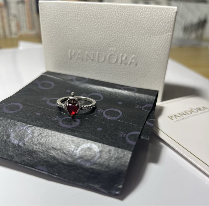 Кольцо пандора pandora disney сердце + упаковка