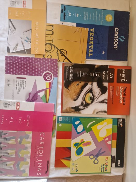 Kit desenho A3: Pasta e Blocos Canson +Inart+Mab