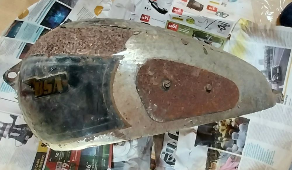 Depósito de gasolina para mota BSA A7