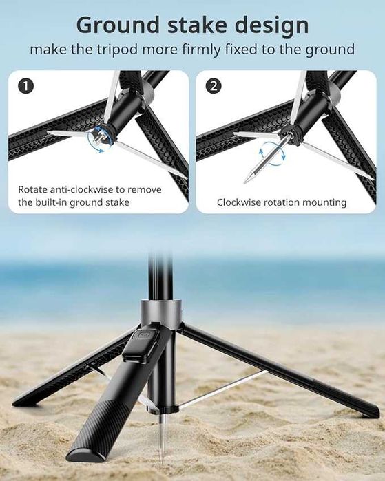 Victiv statyw selfie stick tripod 180cm pilot bluetooth
