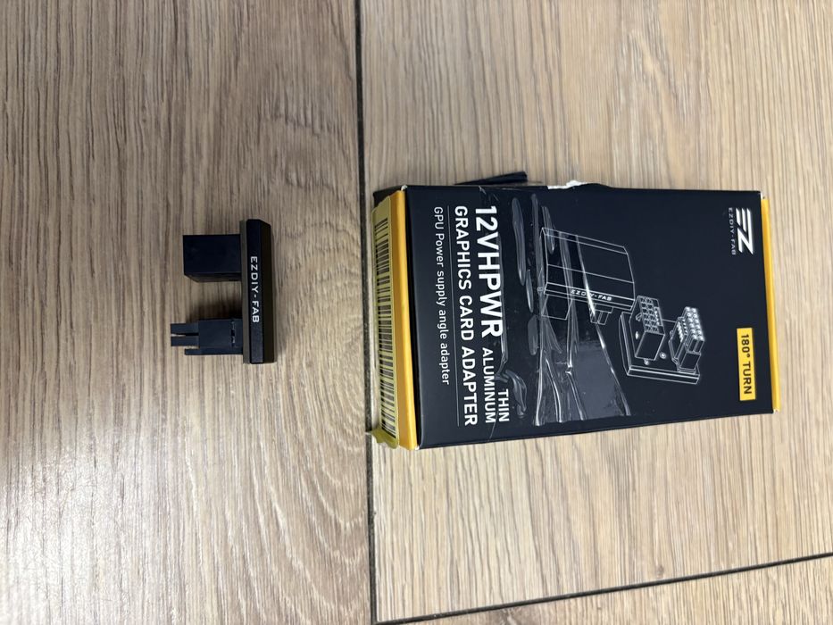Adapter wtyczka 12VHPWR kątowa złącze 12+4 PIN 180 stopni EZDIY-FAB ST
