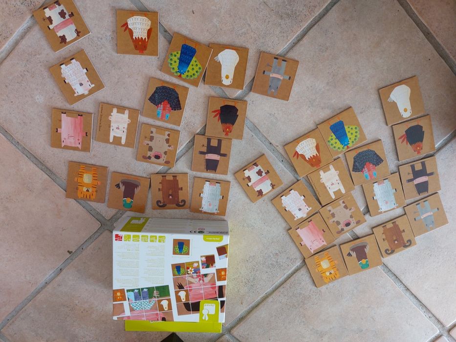 Jogos Puzzle e Memória da Janod e peluche do Panda