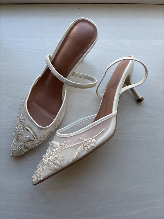 Мюлі Zara з вишивкою