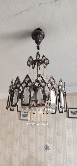 Вінтаж раритет люстра світильник лампа кришталева старовинна