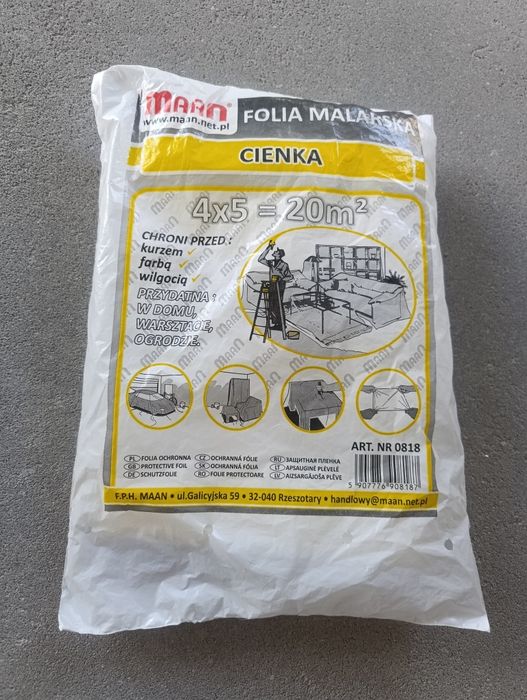 Folia malarska 20m2 NOWA