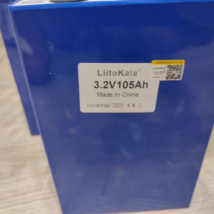 Железофосфатные аккумуляторы Liitokala 3,2 вольта 105А 4шт б/у