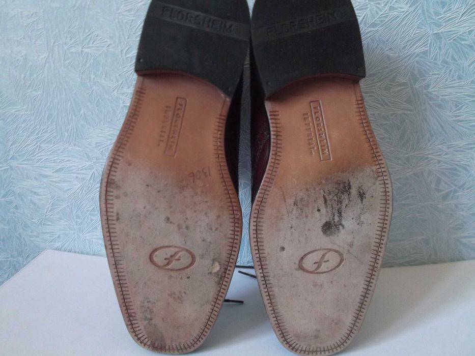 Мужские кожаные туфли Florsheim, дерби, броги. Made in Italy. размер 7