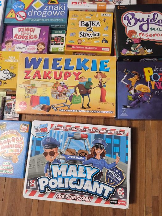 Różne gry planszowe i puzle