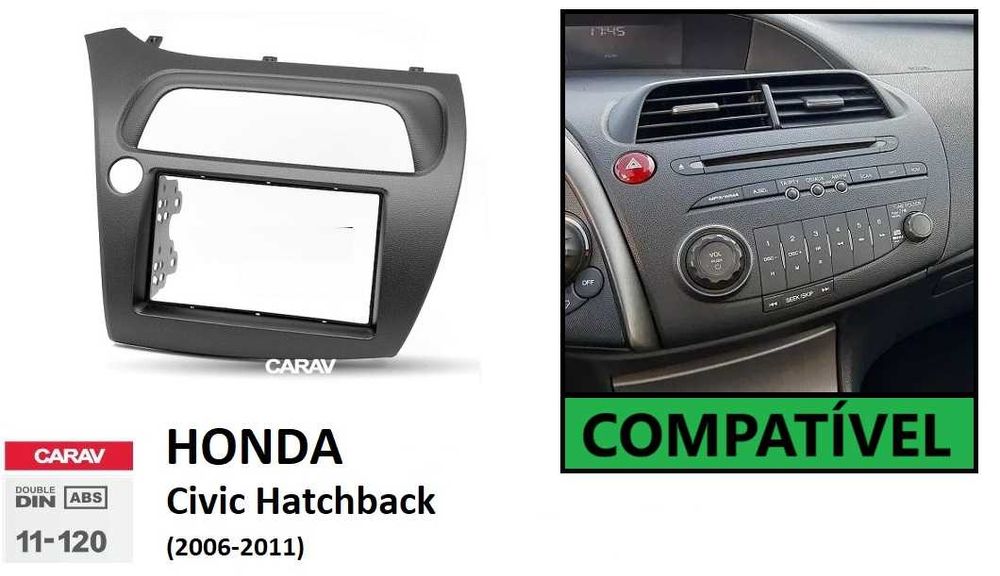 (NOVO) Rádio 2DIN HONDA Civic Hatchback (2006 a 2017) • Android 4+64GB