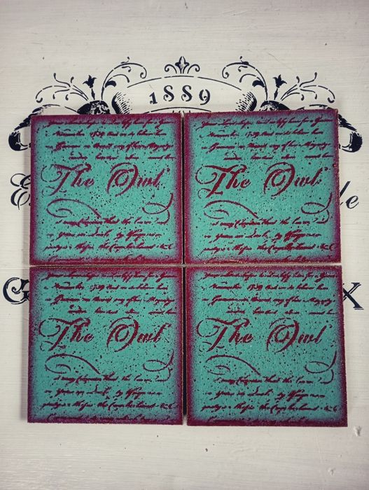 Ozdobne podkładki vintage decoupage shabby chic Prowansja