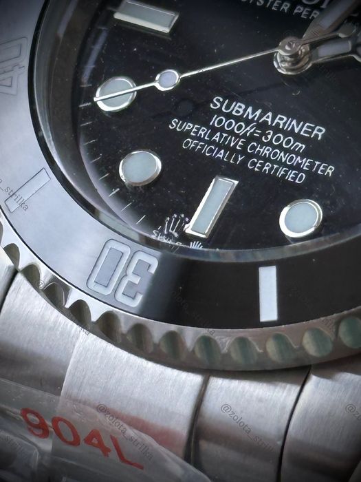 Годинник механіка Rolex Submariner 40 mm Date Black. Часы Ролекс