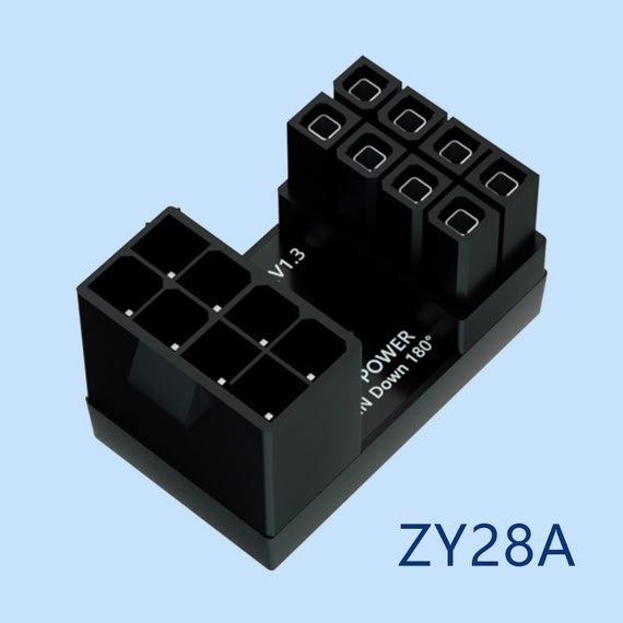 Угловой ATX переходник 8pin, 6pin для видеокарты.