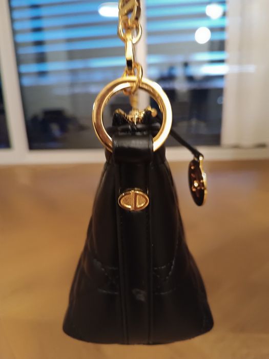 Czarna mała Christian Dior na ramię, do ręki