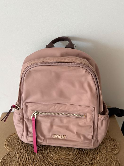 Mochila TOUS, nylon, rosa-nude